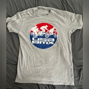 USA Bmx red white and blue graphic tee